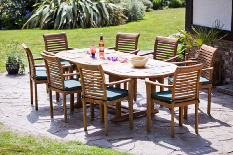8 seater teak cheap garden dining set